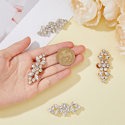 2 пара 2-х цветных съемных украшений для обуви в виде цветов AJEW-HY0001-15-1