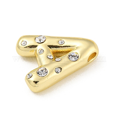 Латунные микропаве прозрачные подвески с фианитом KK-E093-04G-A-1