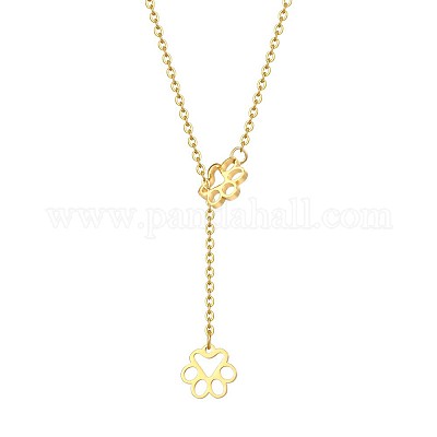 Длинные ожерелья-лариаты из нержавеющей стали 304 для женщин FS-WG3DA04-06-1