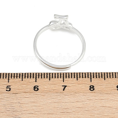 925 регулируемое кольцо из стерлингового серебра для женщин RJEW-P157-01S-1