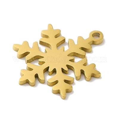 5 шт. рождественские подвески из нержавеющей стали 201 STAS-Z068-01G-02-1