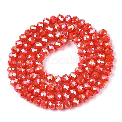 Стеклянные бусины с гальваническим покрытием  EGLA-A044-P4mm-B03-1