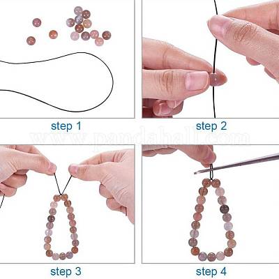 1roll Flat Elastic Crystal String Elastic Beading Thread for Stretch  Bracelet Making Black Elastic String DIY Jewelry Accessory