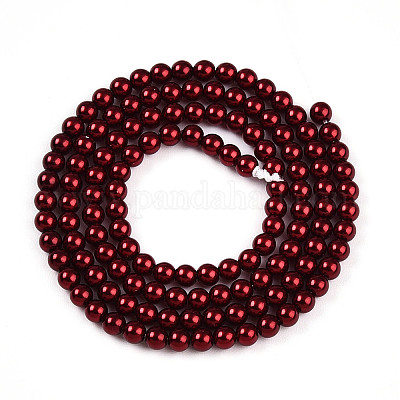 Выпечка из окрашенного перламутрового стекла жемчужные бусинки HY-N002-3mm-A13-1