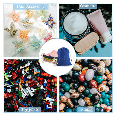 11 шт. 11-х цветные прямоугольные тканевые упаковочные мешочки ABAG-TA0001-87C-1