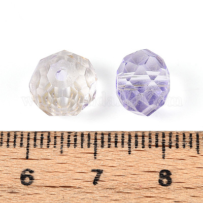 Выпечка расписные прозрачные стеклянные бусины GLAA-N011-10mm-06-1