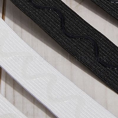 10м 2-цветные полиэстеровые нескользящие силиконовые эластичные захватные ленты для шитья одежды&nbsp;SRIB-GF0001-48-1