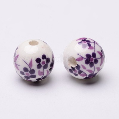 Ручной печатный шарики фарфора X-CF187Y-1