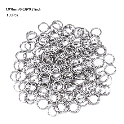 Открытые соединительные кольца из нержавеющей стали 304&nbsp;STAS-YW0004-1.0x8-P-1