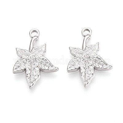 Подвески из нержавеющей стали 304 в виде кленовых листьев STAS-T067-53P-1