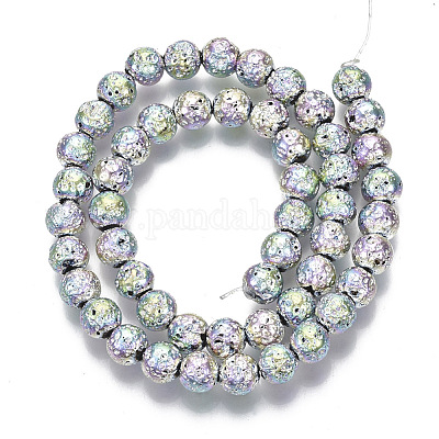 Гальванические бусины из натуральной лавы X-G-S352-30B-03-1