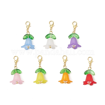 7шт. подвесные украшения из акриловых цветов HJEW-JM03558-1