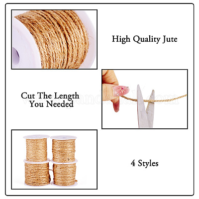 4 рулон джутового шнура 4 видов OCOR-TA0002-88-1
