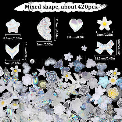 6 пакетик кабошонов из смолы MRMJ-SC0001-22-1