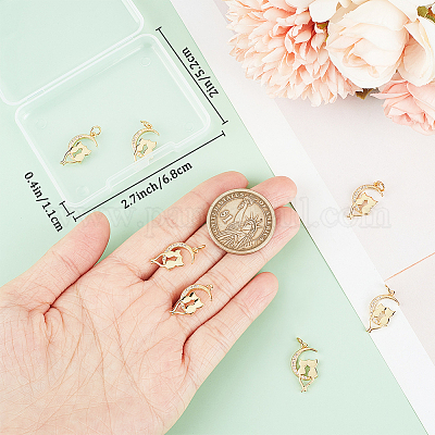 Латунные микропаве прозрачные подвески с фианитом ZIRC-BBC0002-47-1