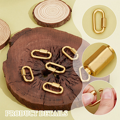 8 шт. подвески-замки с винтовым карабином из сплава FIND-UN0003-31G-1