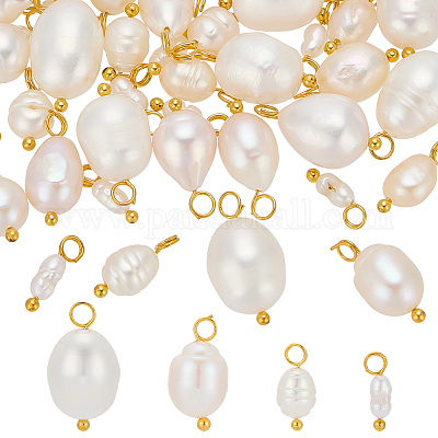 40шт 4 стиля подвески из натурального культивированного пресноводного жемчуга PALLOY-ME00011-1