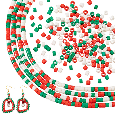 4 нить бусины ручной работы в стиле рождественского лэмпворка LAMP-PH0001-35A-1