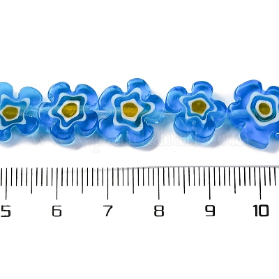 Ручной работы millefiori стеклянные бусины нитки LAMP-G164-08B-1