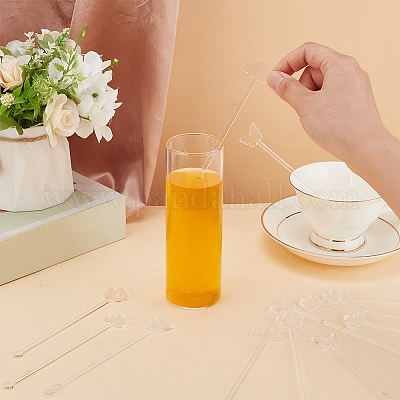 30 шт. 3 стильные прозрачные акриловые палочки для перемешивания TACR-NB0001-30C-1