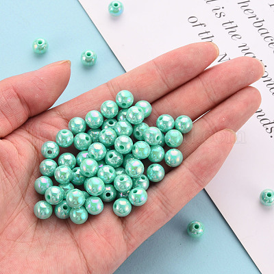 Непрозрачные акриловые бусины MACR-S370-D8mm-S035-1