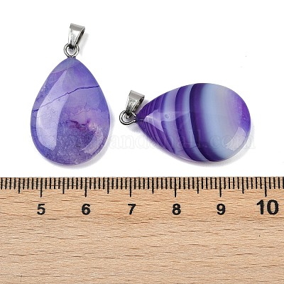 Окрашенные натуральные агатовые подвески G-G202-09A-1