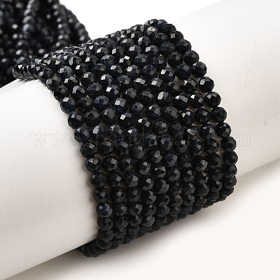 Бусины из натурального черного сапфира&nbsp;G-G259-D07-3mm-1
