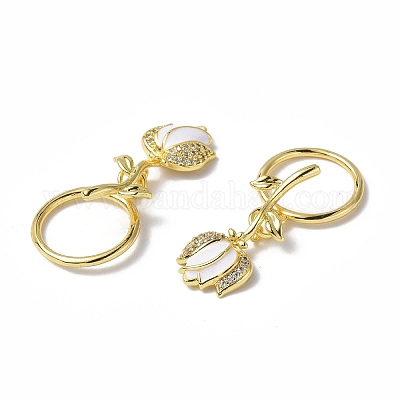 Латунные застежки-молнии из прозрачного кубического циркония KK-P223-49G-02-1