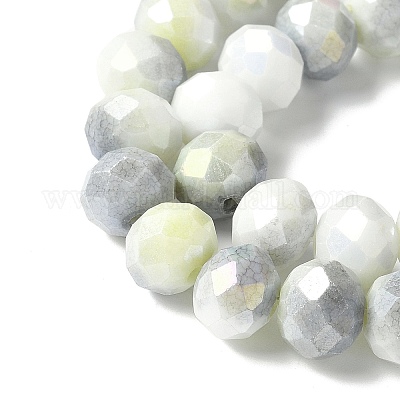 Стеклянные бусины с гальваническим покрытием  LAMP-S068-11F-1