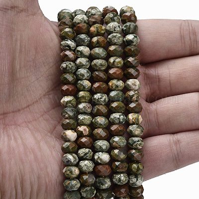 Природные риолитом яшмы бисер нитей G-Z111-A14-01-1