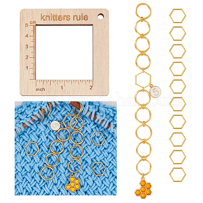 Инструмент для вязания свитеров из сплава и дерева AJEW-WH0472-20G-1