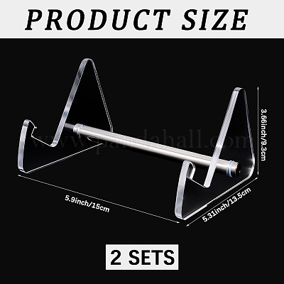 2 шт. 1-х уровневая акриловая подставка для клавиатуры с платиновыми железными опорами ODIS-CP0001-12B-1