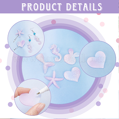 Кабошоны из непрозрачной смолы в 60 стилях CRES-PH0003-40-1