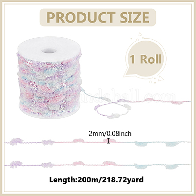 Кружевная отделка из полиэстера SRIB-WH0011-350A-1