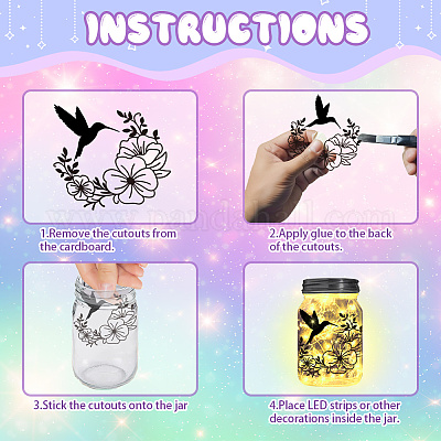 Силуэт бумаги AJEW-WH0529-018-1