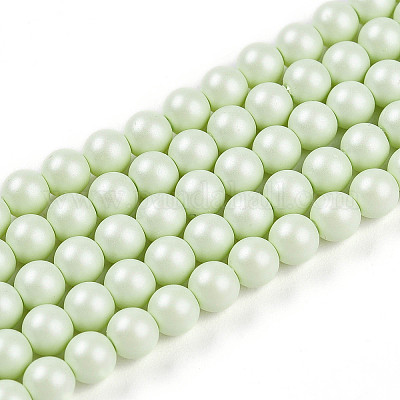 Выпечка из окрашенного перламутрового стекла жемчужные бусинки HY-N002-4mm-B02-1