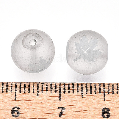 Осенняя тема гальваника прозрачные стеклянные бусины EGLA-S178-01-01G-1