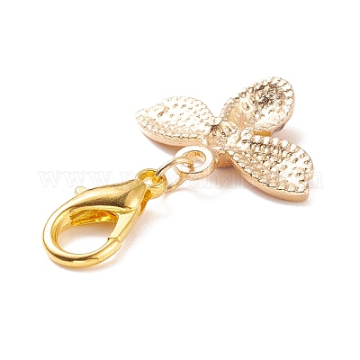 Подвесные украшения из сплава эмали пчелы HJEW-JM00661-03-1