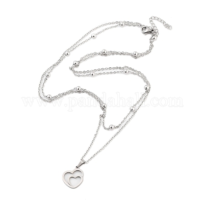 Из нержавеющей стали ожерелья подвески NJEW-U003-01F-P-1