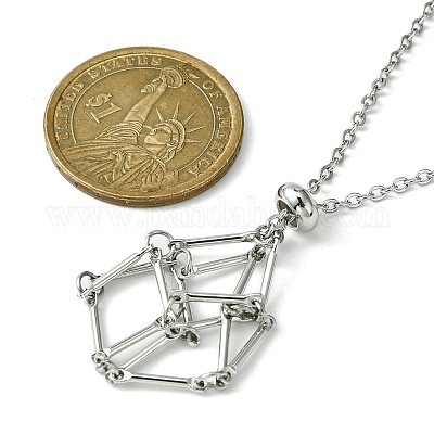 Мешочек для макраме из нержавеющей стали 304 NJEW-JN04468-04-1