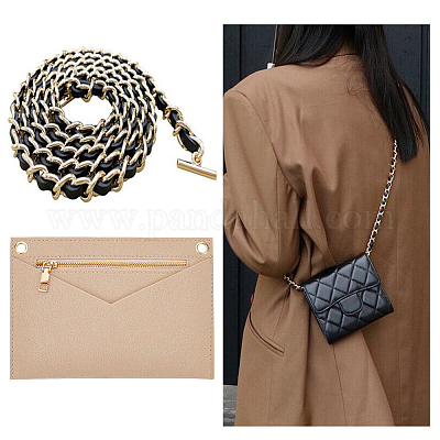 Organizzatore Per Borsa In Feltro Beige 30x14.5 Cm - Inserto Con Tasche Multiplo Per Tote Bag - 2