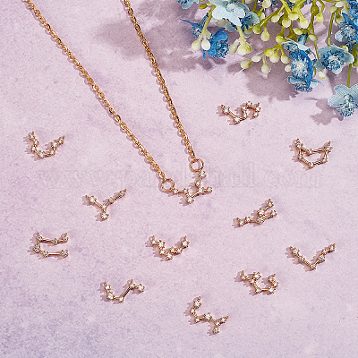 Кулоны из латуни с прозрачным фианитом ZIRC-SC0001-06-1