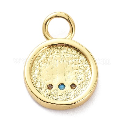 Латунные микро проложить кубического циркония подвески ZIRC-P085-17G-1