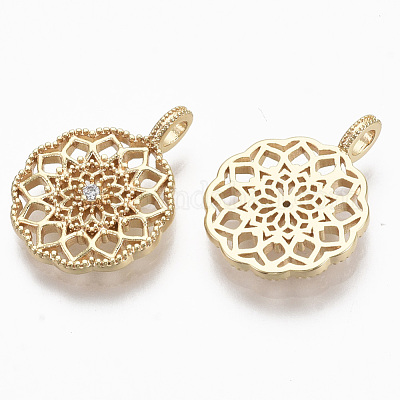 Латунные микро проложить кубического циркония подвески KK-R130-029-NF-1