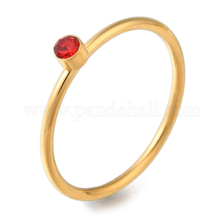 Кольца-солитеры из нержавеющей стали 304 с ионным покрытием (IP) RJEW-B066-01G-01-1