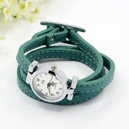 Fashionable PU Leather Wrap Watch Bracelets WACH-J007-05-1