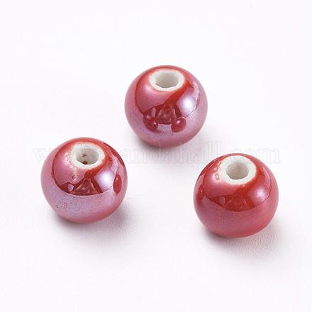 Perles en porcelaine manuelles PORC-D001-14mm-15-1