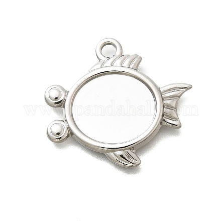 Оправы для подвесок из нержавеющей стали 304 в виде кабошонов STAS-E545-04B-P-1