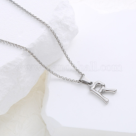 Ожерелья с подвесками в виде алфавита из нержавеющей стали для женщин VK4233-18-1