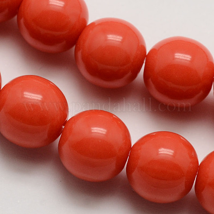 Runde Perlenstränge aus Bernsteinharzimitat für die Herstellung buddhistischer Schmuckstücke RESI-E006-02-10mm-1